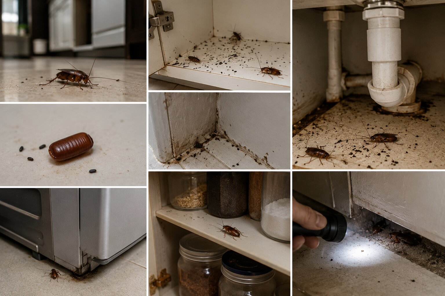 Signs of a Cockroach Infestation in Homes and Kitchens